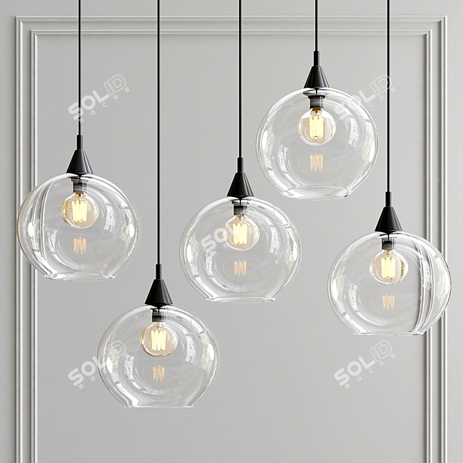 Glowing Firefly Pendant Light 3D model image 2