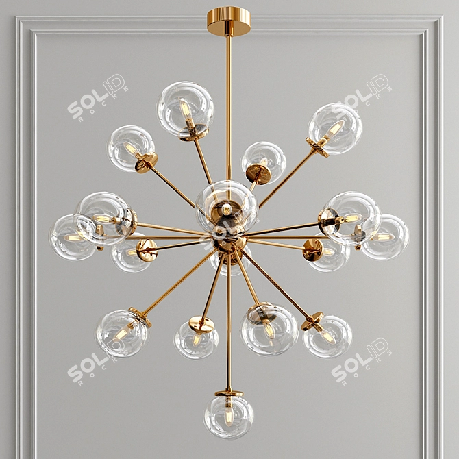 Elegant Henderson Chandelier 3D model image 1