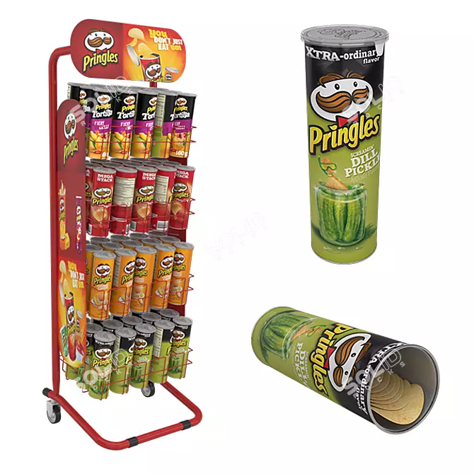 Snack Stack Pringles Stand 3D model image 1