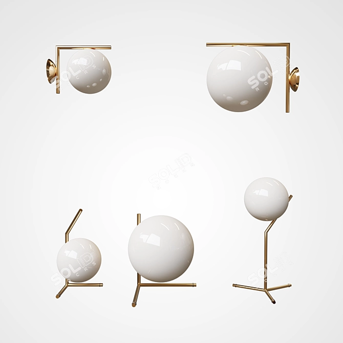 Sleek IC Lights Family for Modern Interiors 3D model image 1