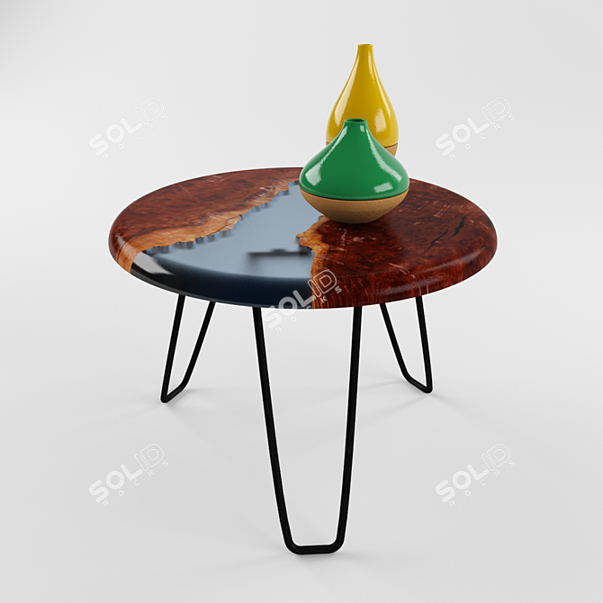 Elegant Resin Trunk Table 3D model image 2