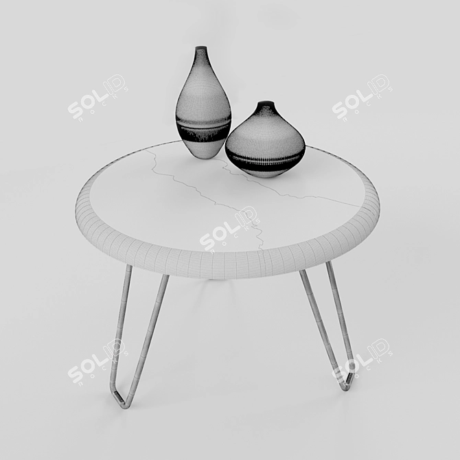 Elegant Resin Trunk Table 3D model image 3