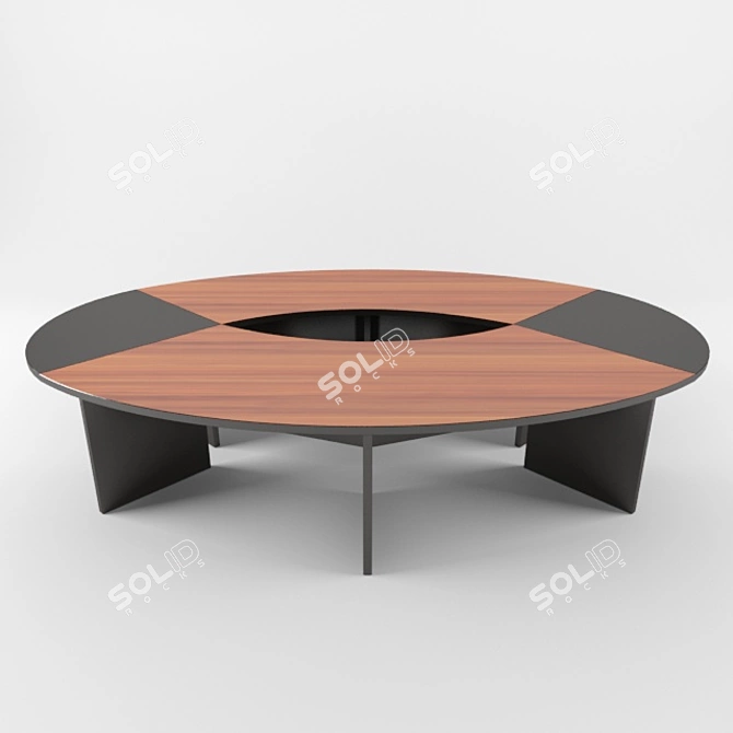 10-Person Laminate Meeting Table 3D model image 1