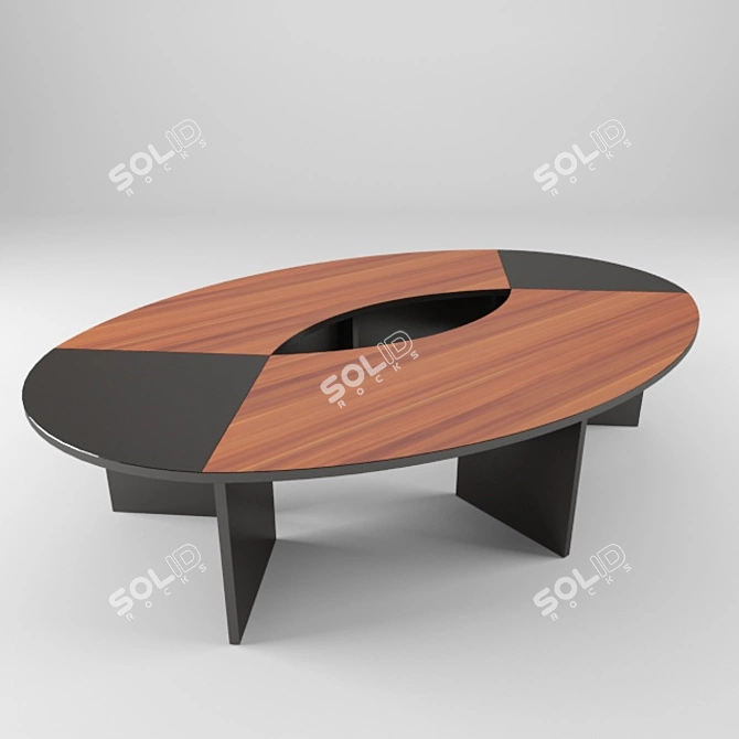 10-Person Laminate Meeting Table 3D model image 2