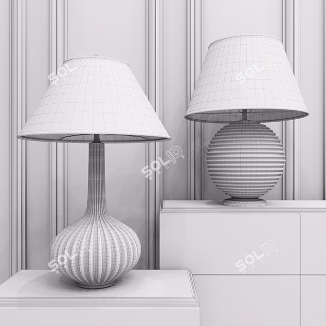 Sophisticated Visual Comfort Table Lamps 3D model image 2