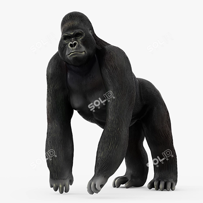 Detailed Gorilla Figurine - 3D Max, V-Ray 3D model image 1