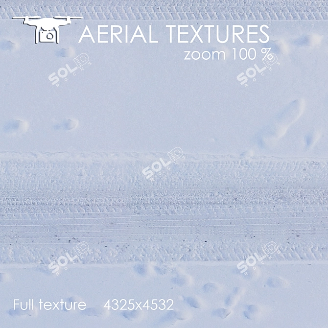 Seamless Winter Road Texture 3D model image 2