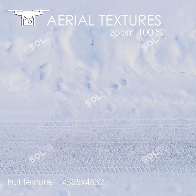 Seamless Winter Road Texture 3D model image 3