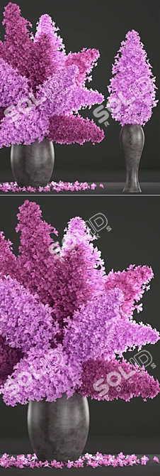 Lilac Harmony Bouquet 3D model image 2