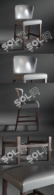 Modern Bar Stool Curran 2: Realistic 3D Model 3D model image 2