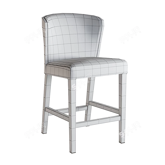 Modern Bar Stool Curran 2: Realistic 3D Model 3D model image 3