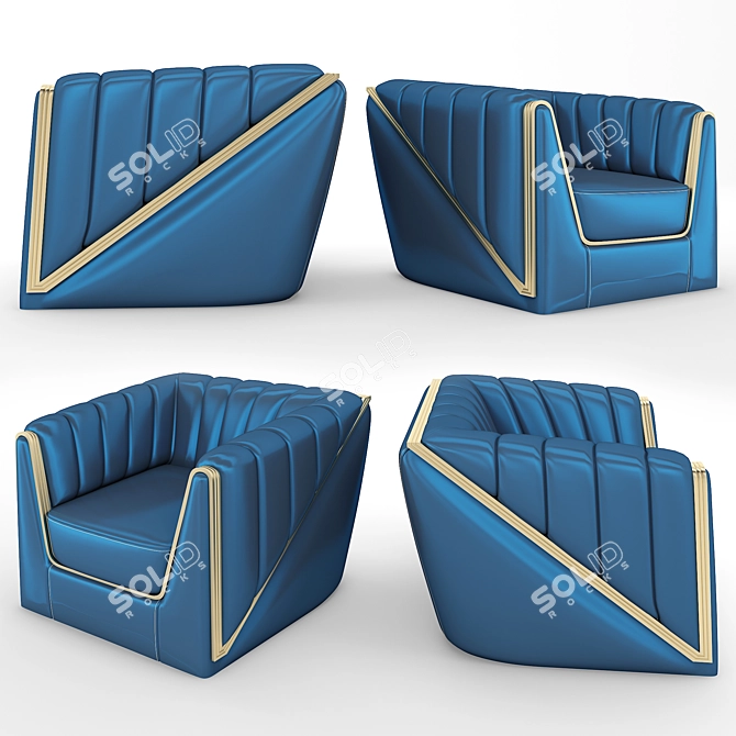 Elegant Vega Armchair: Superior Comfort & Style 3D model image 1