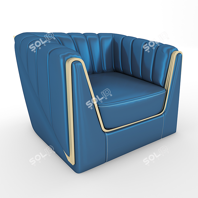 Elegant Vega Armchair: Superior Comfort & Style 3D model image 2