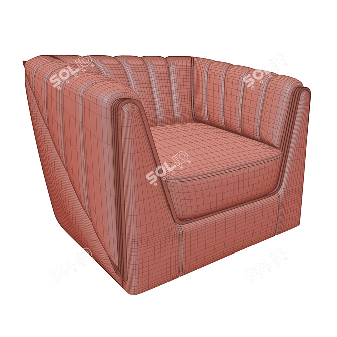 Elegant Vega Armchair: Superior Comfort & Style 3D model image 3