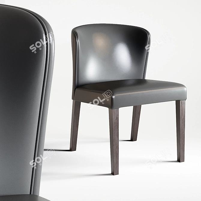 Modern Dining Chair Curran 2: Realistic 3D Model 3D model image 1