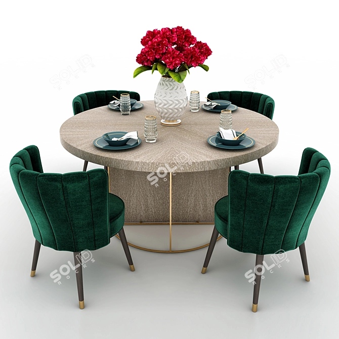 Elegant Eichholtz Remington Table 3D model image 2