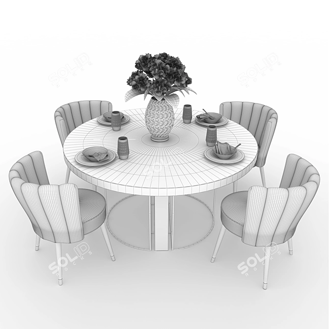 Elegant Eichholtz Remington Table 3D model image 3