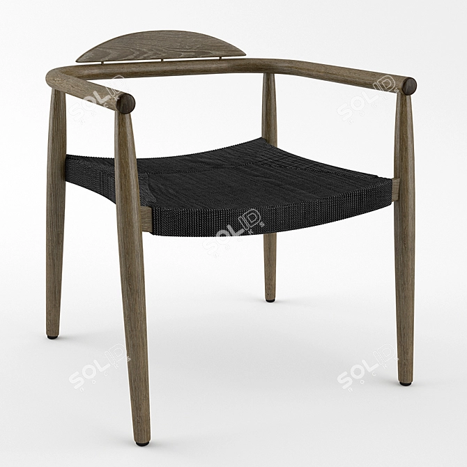 Scandinavian Chic: Dansk Gloster Chair 3D model image 1
