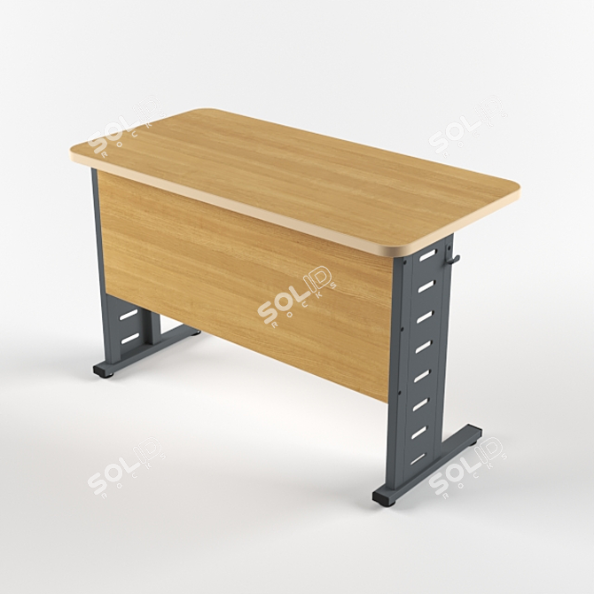 Classic School Desk: 1200x600x750mm 3D model image 1