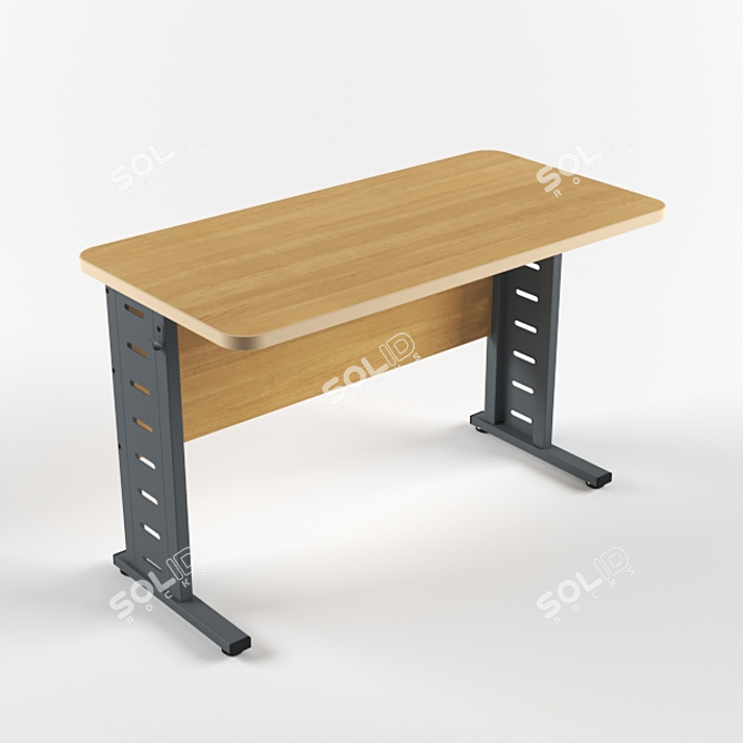 Classic School Desk: 1200x600x750mm 3D model image 2