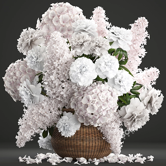 Spring Blossom Bouquet 3D model image 1