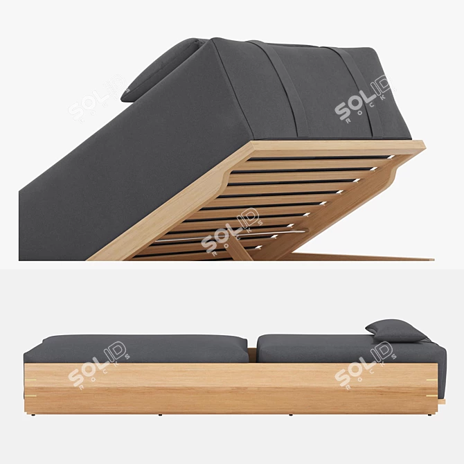 Luxury McQueen Chaise: Stunning Contemporary Design 3D model image 2