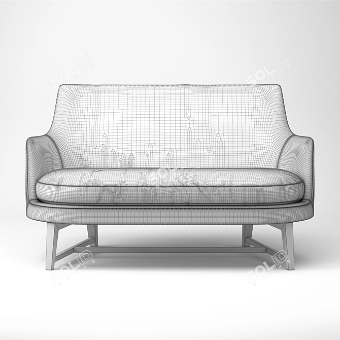 Elegant Flexform Guscio Sofa 3D model image 3