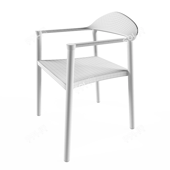 Monza 2 Armchair: Sleek and Stylish 3D model image 3