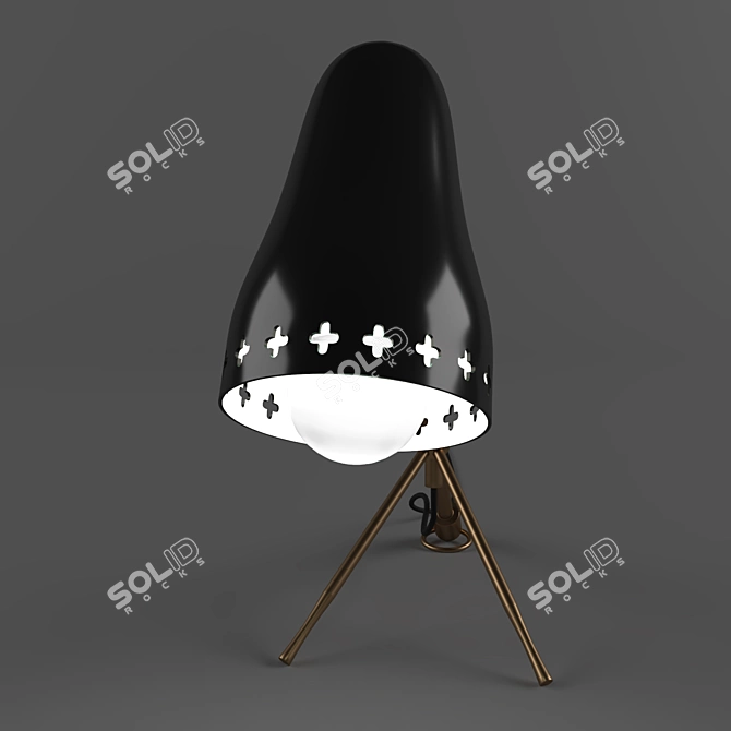 Modern Cocotte Table Lamp 3D model image 2