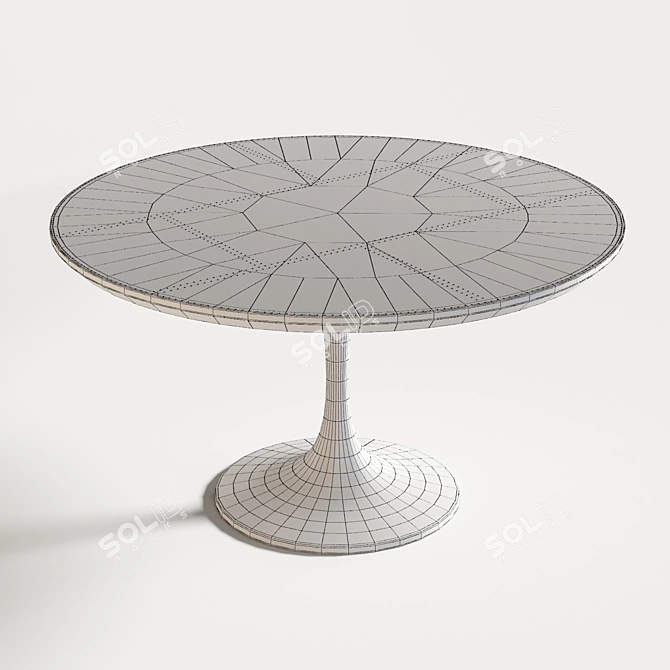 Modern Dining Table Powell Tulip 3D model image 3