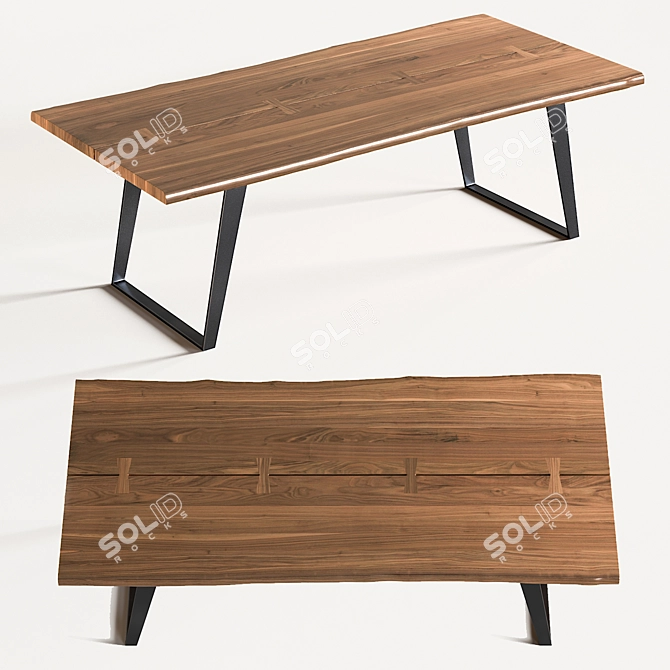 Modern Yukon Dining Table 3D model image 1