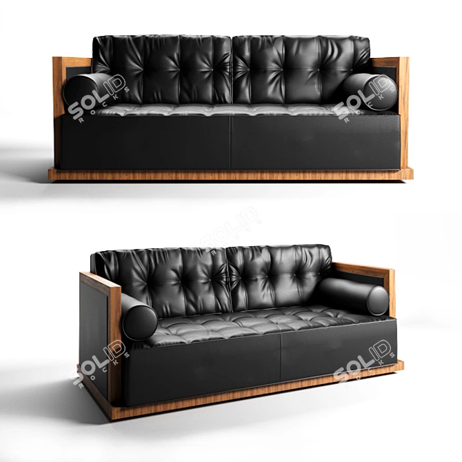 Turkish Leather Office Sofa - Hanedan 3D model image 1