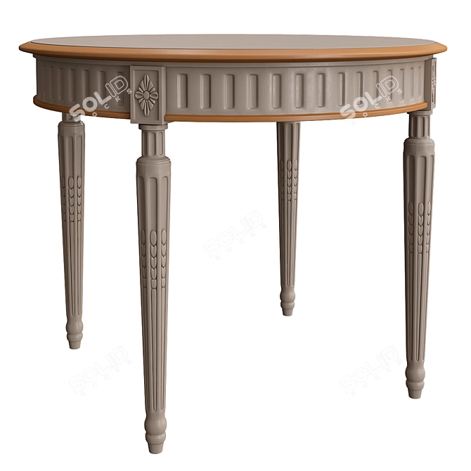 SALDA LUIGI Dining Table: Classic Style 3D model image 1