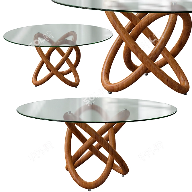 Cattelan Carioca Modern Dining Table 3D model image 1