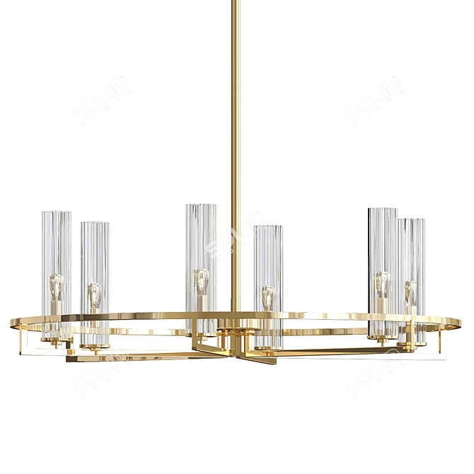 Elegant Bolton Chandelier: Illuminate in Style 3D model image 1