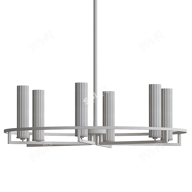 Elegant Bolton Chandelier: Illuminate in Style 3D model image 2