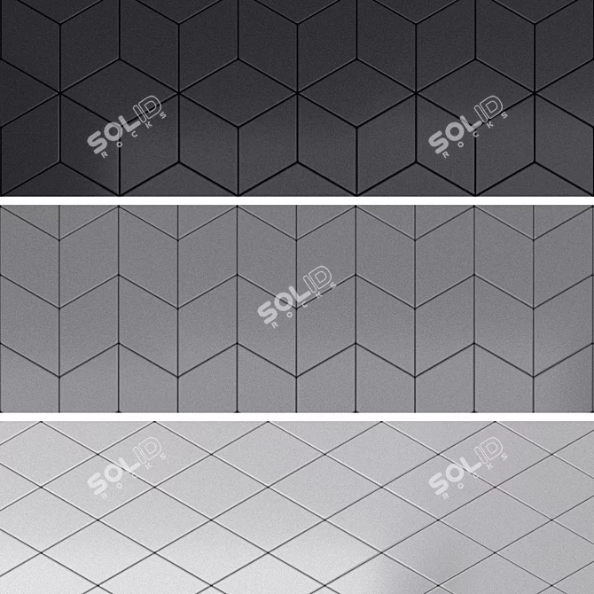 Modern Diamond Tile 3D model image 1