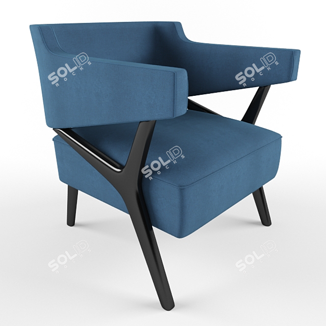 Angular Beauty: Colnbrook Chair 3D model image 1