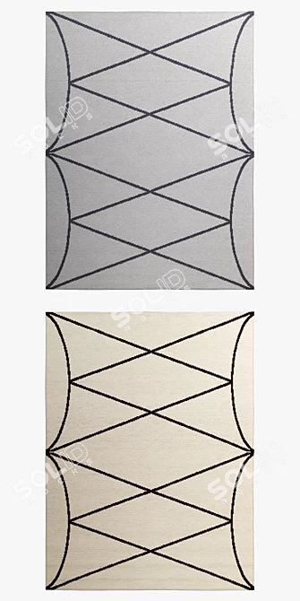 Lune Dote White Ardesia Silver Rugs 3D model image 2