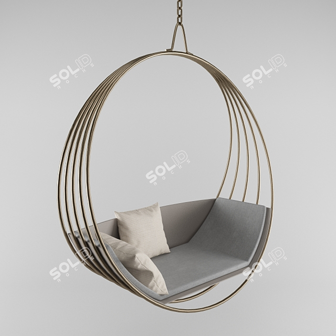 Cozy Outdoor Swing Chair 3D model image 1