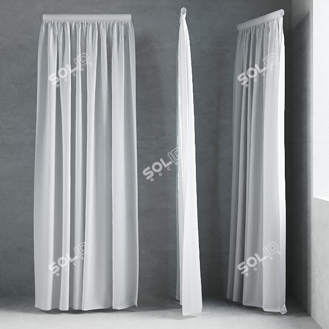  Simulated Animated Curtain - Perfect for Sliding Doors or Windows 3D model image 2