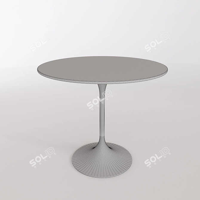 Modern Tulip Table: 90x90x77.7cm 3D model image 3