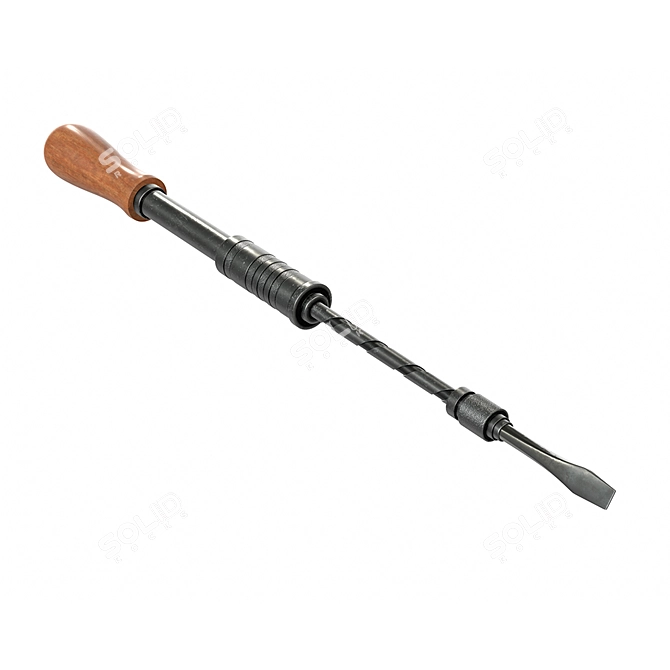 Vintage Tool: Classic Screwdriver 3D model image 1