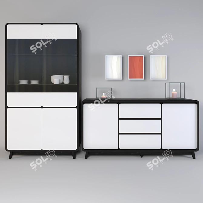 Elegant Saltum Sideboard & Buffet 3D model image 1