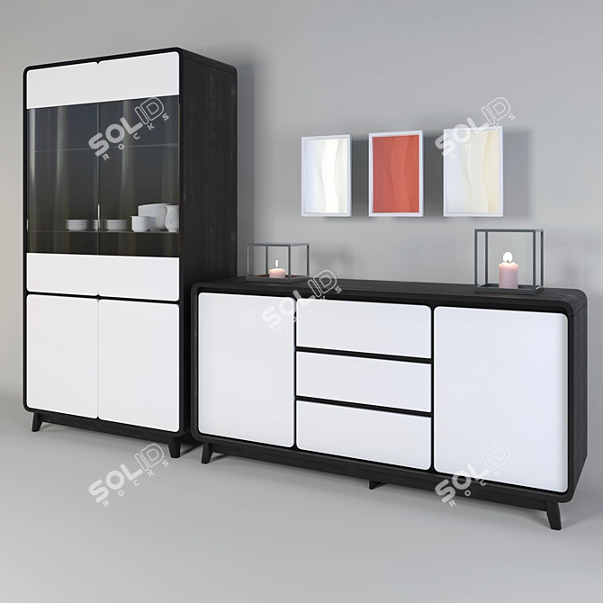 Elegant Saltum Sideboard & Buffet 3D model image 3