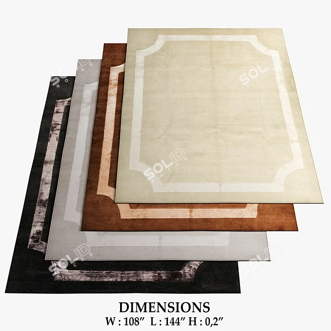 Tibetan Lux Torino Rugs 3D model image 1