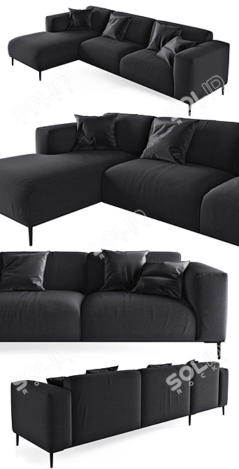 Contemporary Crawford Sofa: Stylish Comfort by Studio Copenhagen 3D model image 2