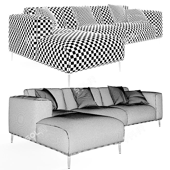 Contemporary Crawford Sofa: Stylish Comfort by Studio Copenhagen 3D model image 3