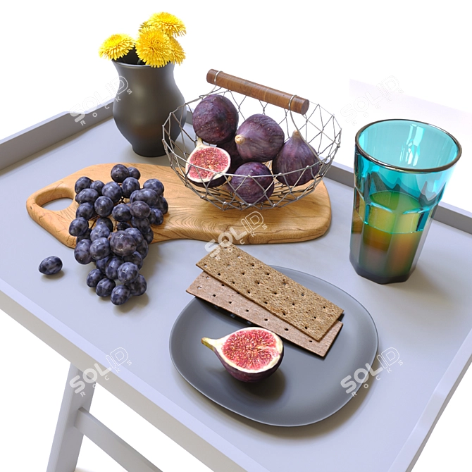 Fruitful Delight Serving Table 3D model image 5