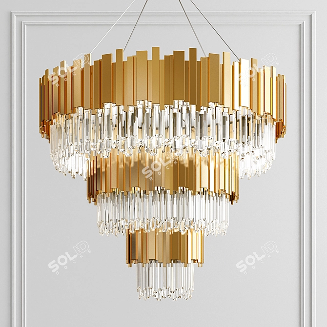 Elegant Empire Suspension Light 3D model image 1
